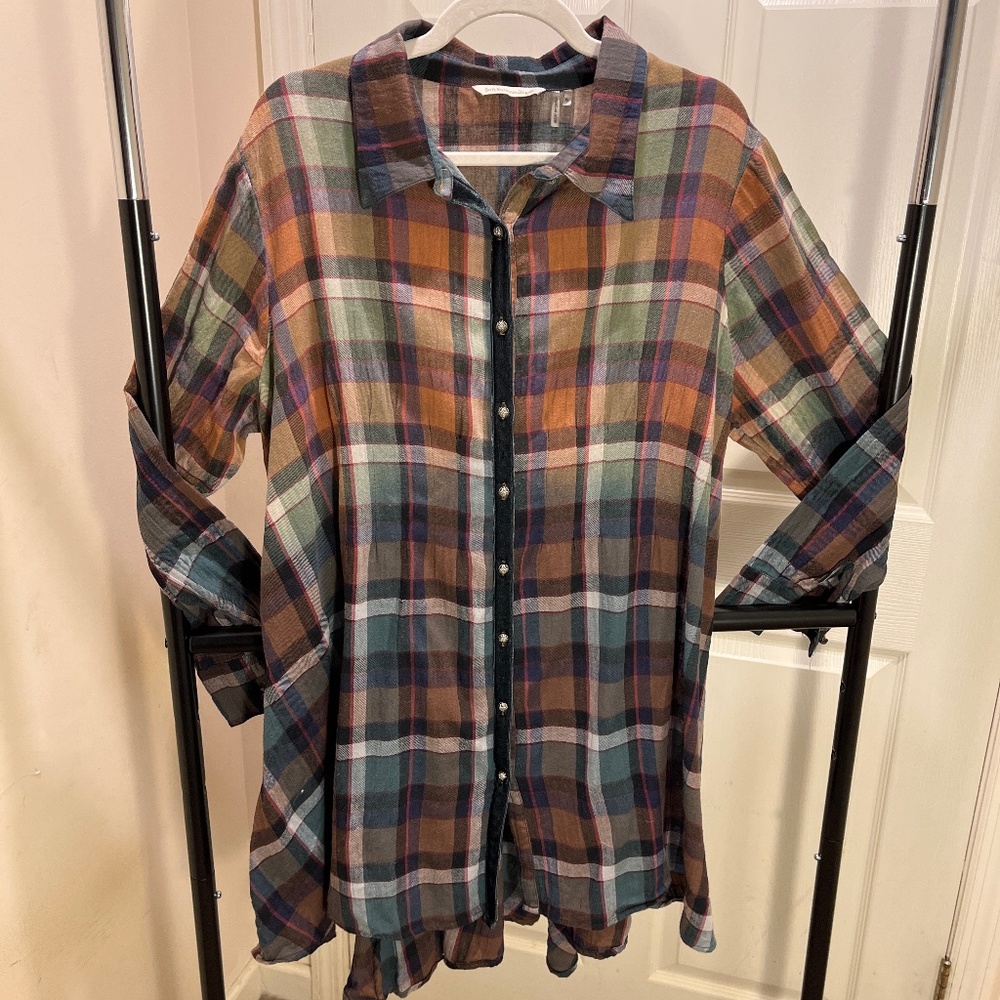 Ombré Plaid Tunic
